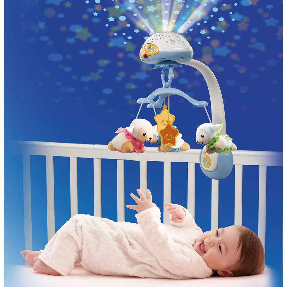 Móvil proyector Noche estrellitas, Carrusel de cuna para bebés, extraíble y  con mando a distancia VTech Baby