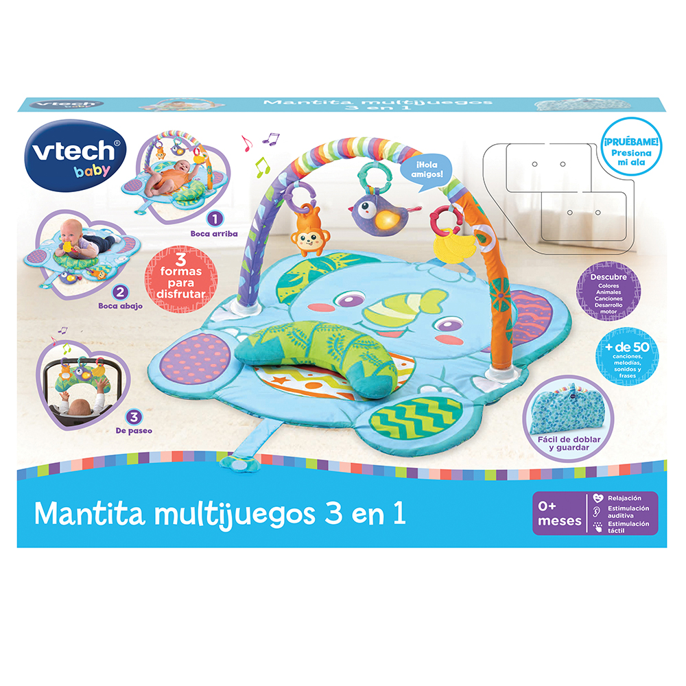 VTech Baby - Manta y gimnasio cantarín 2 en 1, mantas y gimnasios
