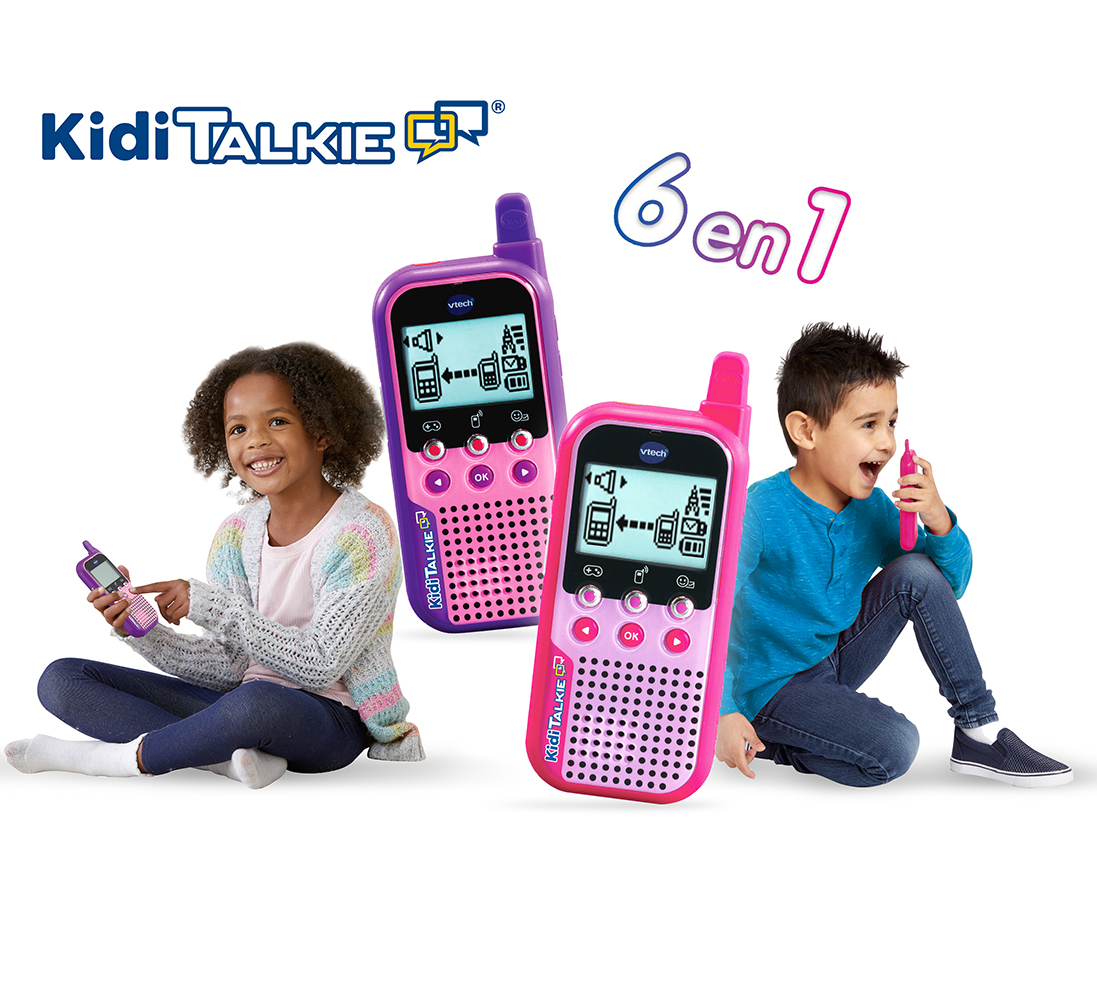 VTech KidiTalkie 6 en 1, Walkie-Talkie para niños